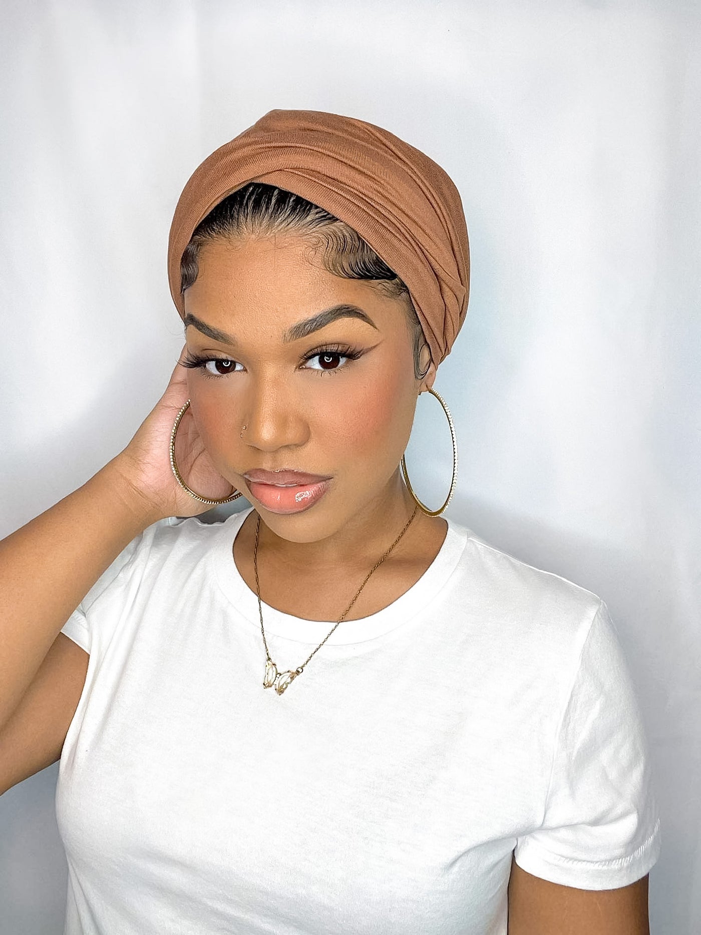 NWOT curriedmyrrh freebird turban headband - Tan Amazon.com : Tobeffect Extra Wide Turban Headbands for Women  main image 2