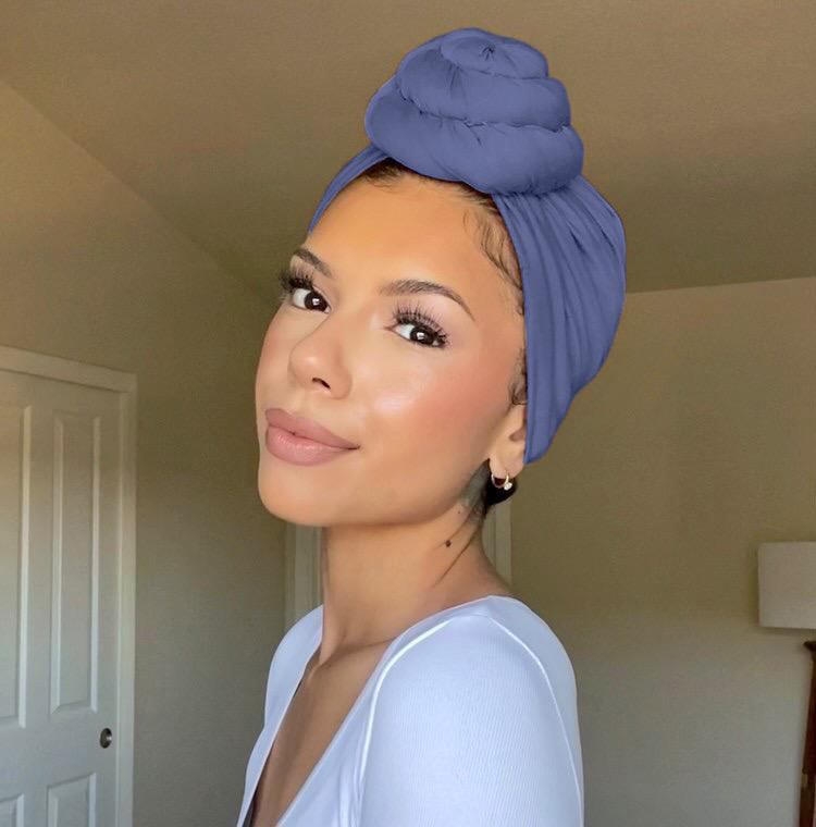Light Blue Wrap - Pre-Tied - Pre-Wrapped - Pre-Knotted- Already Tied ...